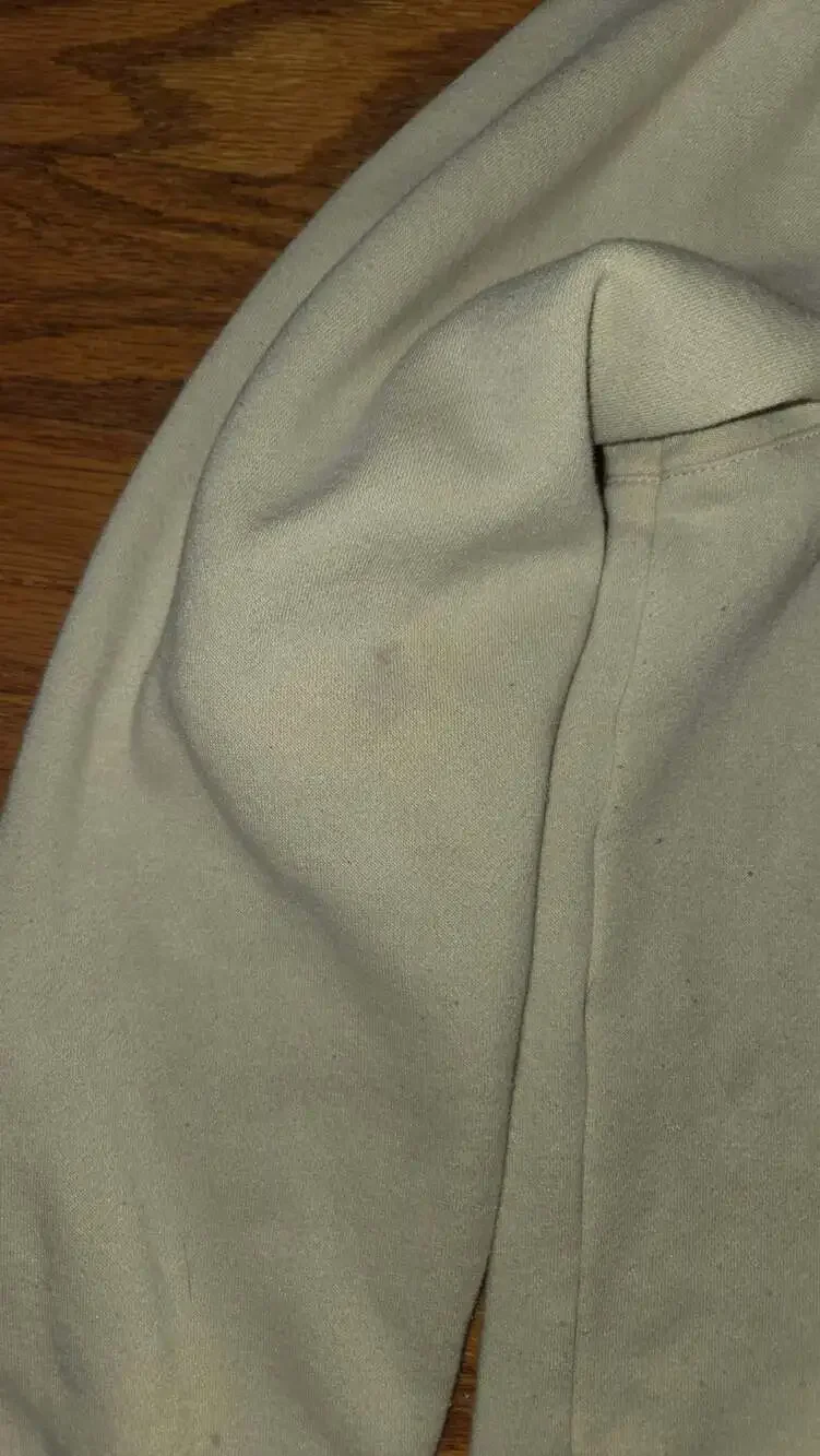 True Religion Guitar Buddha Logo Fleece Full Zip Hoodie Cream